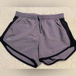 Under Armour Women's Lavender and Black Athletic Shorts